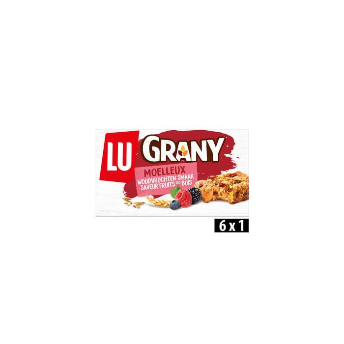 Lu Grany Zachte Koeken Granen & Woudvruchten 6st 195gr