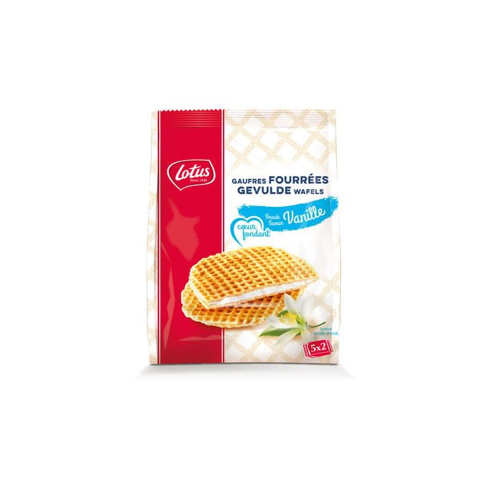 Lotus Gevulde Wafels Vanillesmaak 5x2st