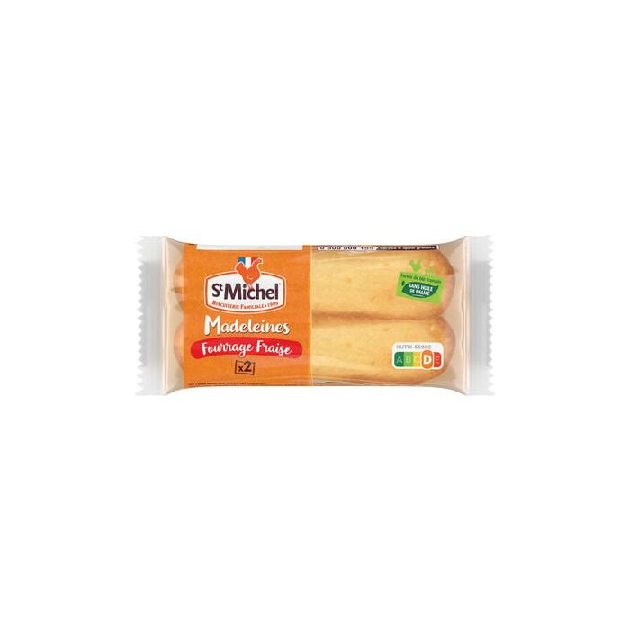 St Michel Madeleine Lang Aardbei Gevuld 30gr