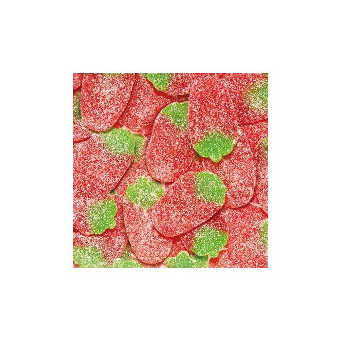 aardbeien snoep, zure aardbeien