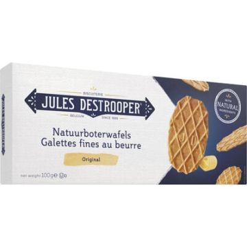 Natuurboterwafels Jules Destrooper 100gr - 12 stuks