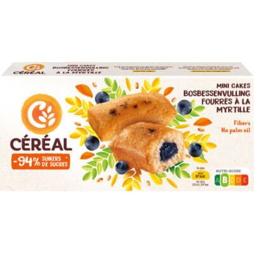 Cereal Mini Cakes Gevulde Met Bosbessen 150gr x 12 stuks
