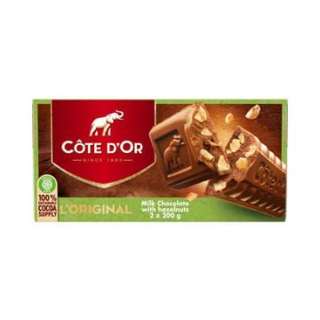 Cote d'or chocolade met nootjes 400 gram - 9 tabletten