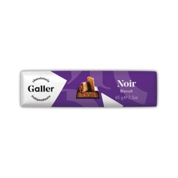 Galler pure chocolade reep biscuit 65 gram  - 24 repen