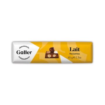 Hazelnoot praline met witte chocolade Galler 65 gram - 24 repen