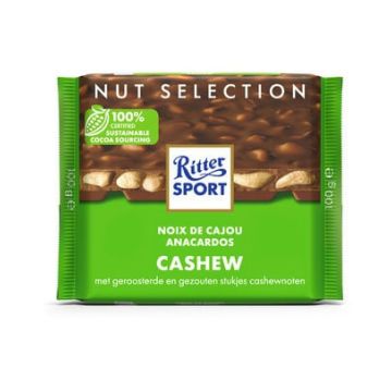 Noten met chocolade Ritter sport  100 gram - 12 stuks
