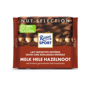Ritter Sport chocolade hazelnoot  100 gram - 10 stuks