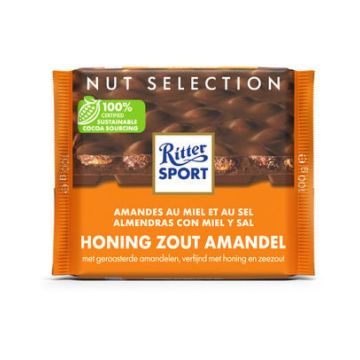 Chocolade met honing Ritter Sport  100 gram - 11 stuks