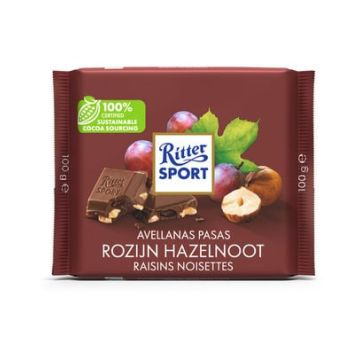 Ritter Sport noten en rozijnen 100 gram - 12 stuks