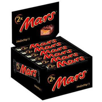 Mars 2x snack 70gram - 34 stuks