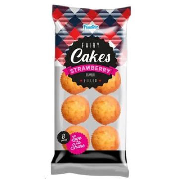Aardbeien cakejes Fundiez 200gr - 18 stuks