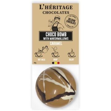 Chocolade bol met karamel 12 stuks
