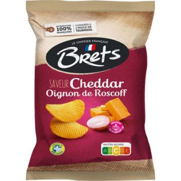Brets Cheddar Oignons De Roscoff Chips 125gr x 10 stuks
