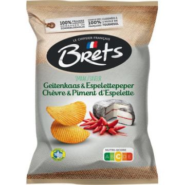 Brets Chips Chevre Piment 125gr x 10 stuks