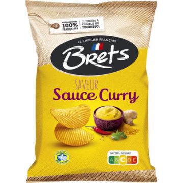 Brets Chips Curry 125gr x 10 stuks