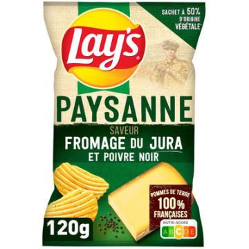 Chips Lay's Fromage Du Jura 120gr x 24 stuks