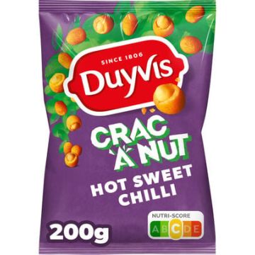 Duyvis Crac a nut Hot Sweet Chilli 200gr x 21 stuks