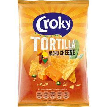 Croky Nacho Cheese Tortilla Chips 40gr x 20 stuks