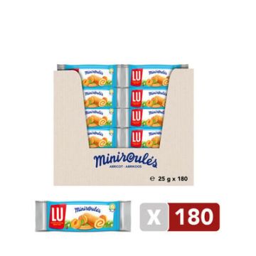 Lu Mini Roule Cakes Abrikoos 25gr x180 stuks
