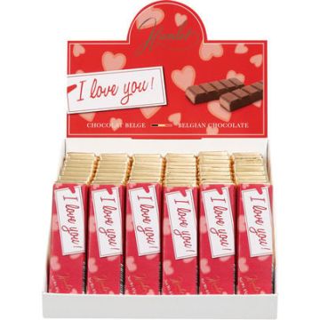 Hamlet Reep Melkchocolade I Love You 45gr x 54 stuks
