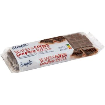 Simpl Wafel Vanille Chocolade 240gr - 16 stuks