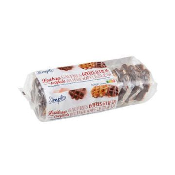 Suikerwafel met chocolade Simpl 600gr - 16 stuks