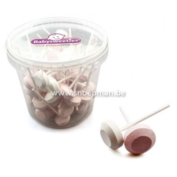 Dextrose Lollies (roos-wit) doos 700gr
