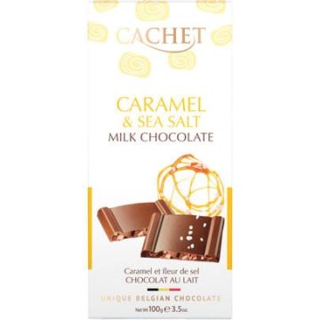 Cachet Chocoladereep Karamel Zeezout 100gr x 12 stuks