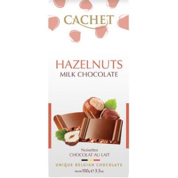 Cachet Hazelnoot melkchocolade 100gr x 12 stuks