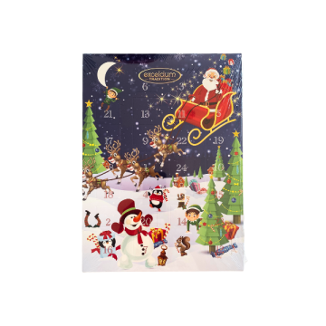 Adventskalender chocolade kerstmannen - 65 gram