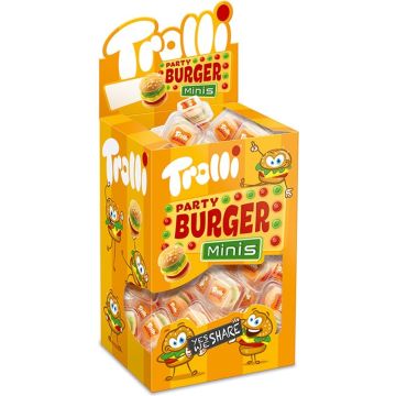 Trolli hamburger snoep in puntzakje of per doos