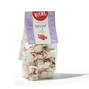 Zakje nougat cranberry- 150 gram